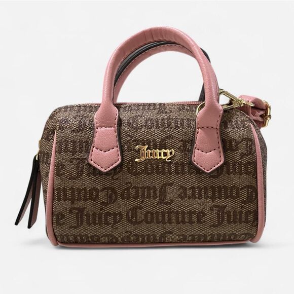 Juicy Couture Y2K Purse Pink Handbag Chestnut Chino Speedy Satchel Mini Set NEW - Picture 5 of 8